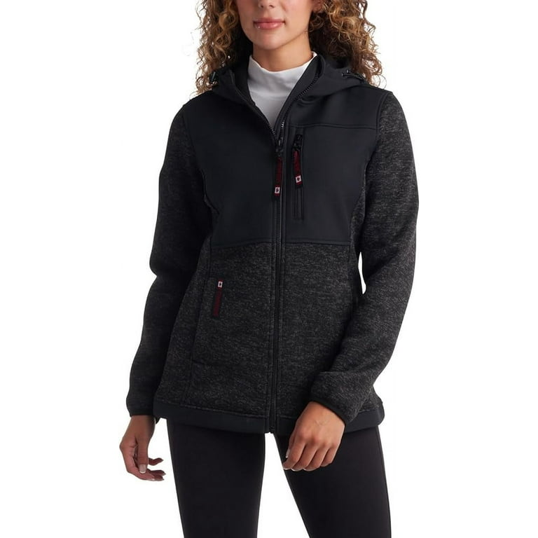 CANADA WEATHER GEAR Womens Sweatshirt - Full Zip Hooded Sweater Fleece  Jacket, S-XL 