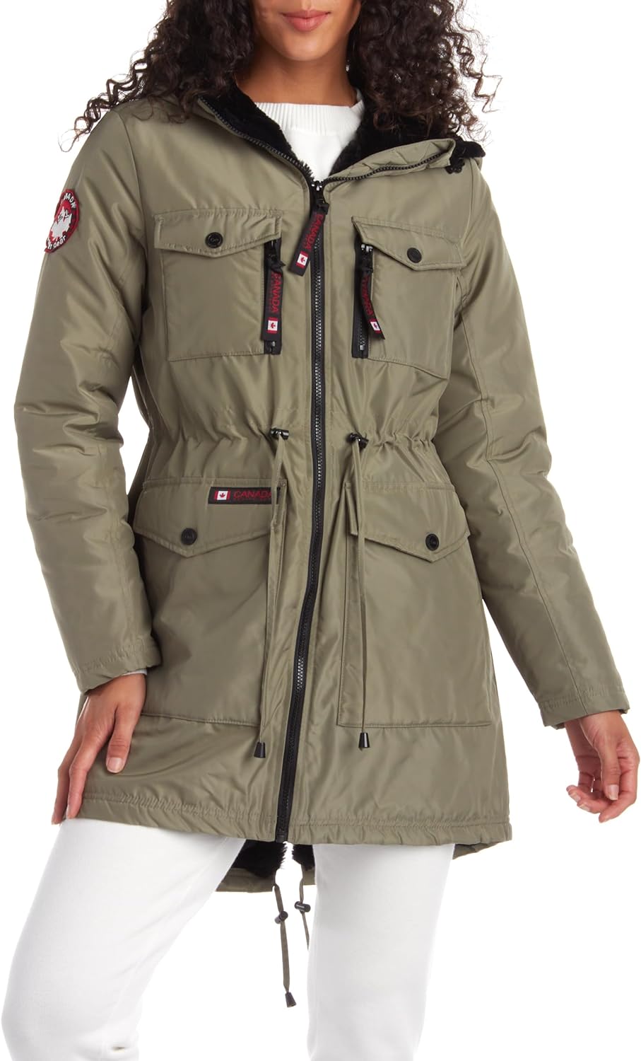 CANADA WEATHER GEAR Womens Winter Coat – Heavyweight Sherpa Lined Anorak Parka (S-XL) - image 1 of 7