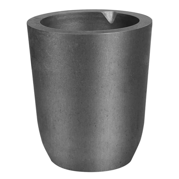 CANALHOUT 1.4Kg Graphite Crucible w/Pouring Spout for Melting Metal | Silicon Carbide Crucible, 1800℃(3272°F) High Temp, Melting Casting Refining Aluminum Gold Silver Brass Copper