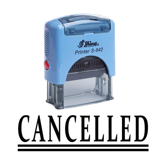 CANCELLED Self Inking Rubber Stamp Custom Shiny Office Stationary Stamp