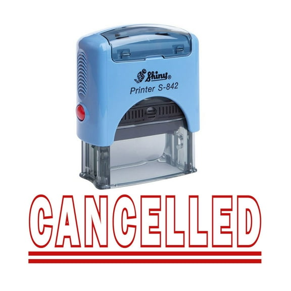 CANCELLED Self Inking Rubber Stamp Office Stationary Custom Shiny Stamp
