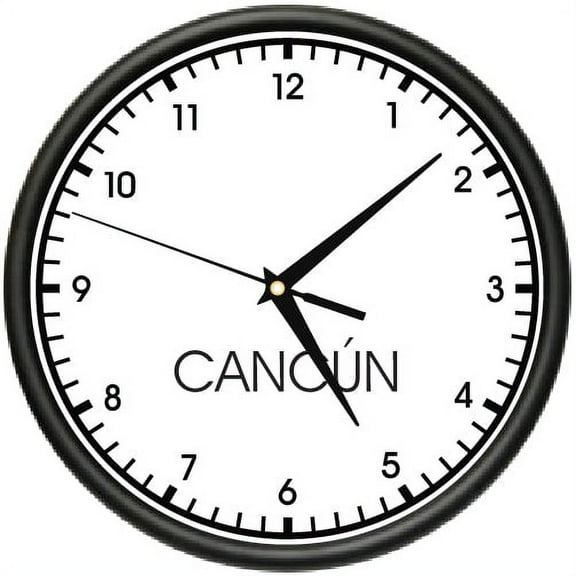 CANCUN TIME Wall Clock world time zone clock office business
