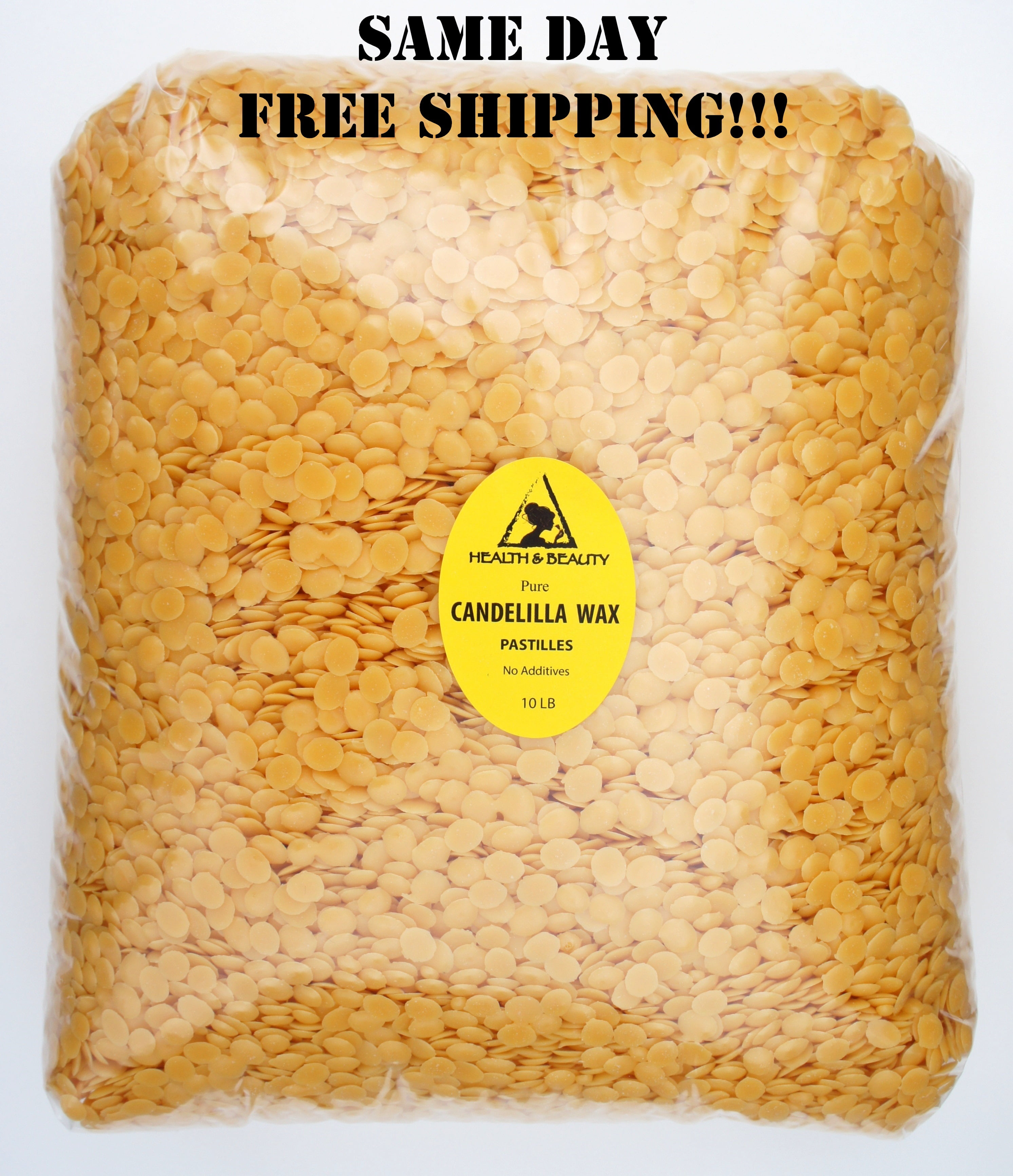 CANDELILLA WAX FLAKES ORGANIC VEGAN BEADS PASTILLES 100% PURE PRIME 10 ...