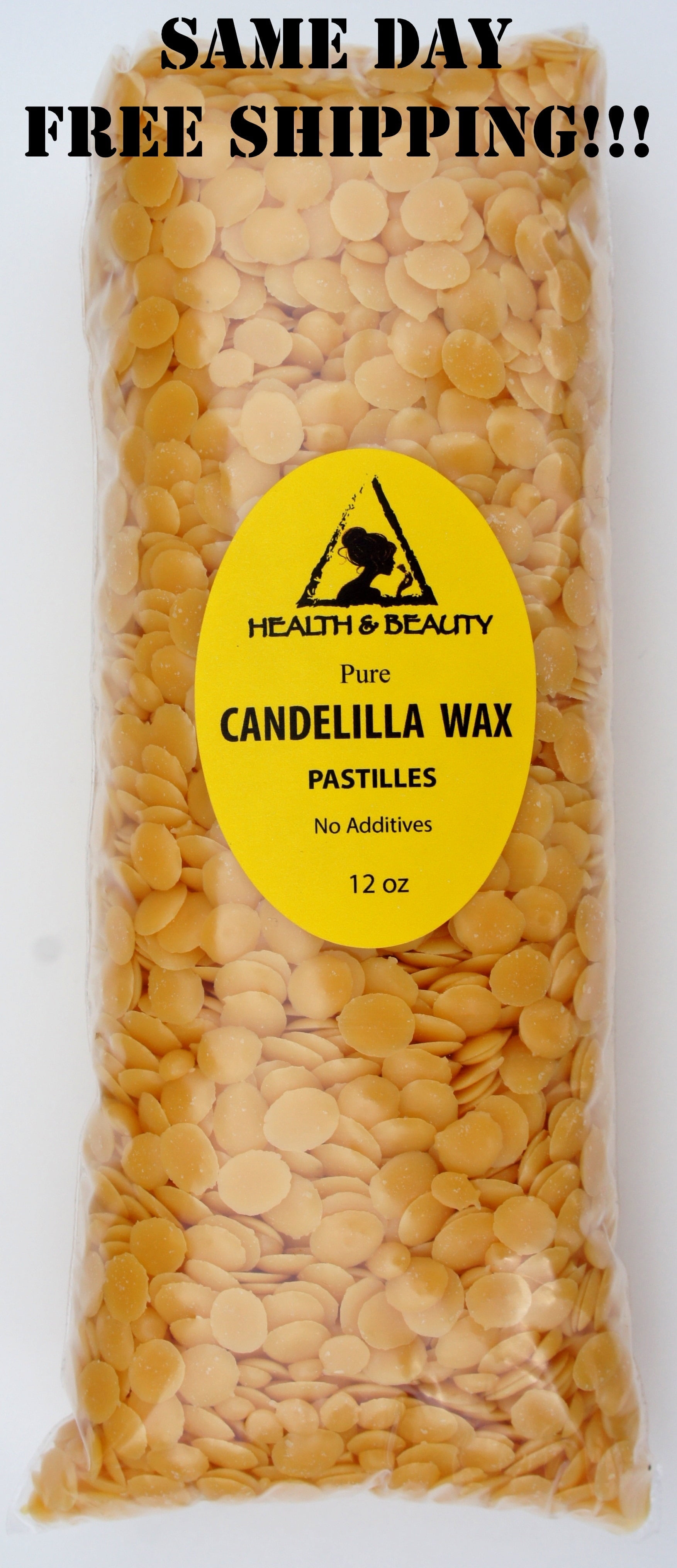 CANDELILLA WAX FLAKES ORGANIC VEGAN BEADS PASTILLES PRIME 100% PURE 12 OZ