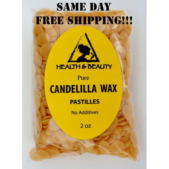 CANDELILLA WAX FLAKES ORGANIC VEGAN BEADS PASTILLES PRIME 100% PURE 2 OZ