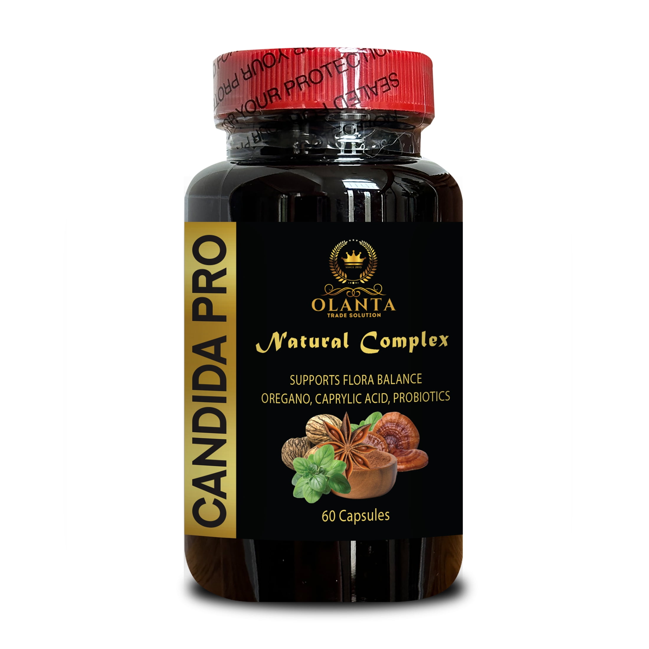 CANDIDA SUPPORT COMPLEX - aloe vera capsules vegan organic, oregano oil ...