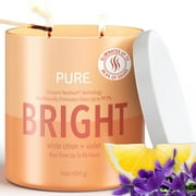 Candle-Lite Pure White Citron & Violet Odor Eliminating Scented Candles, Neofresh Technology Eliminates 99.9% of Odors, 16 oz 2-Wick Jar, Proudly Poured in the USA, 44-60 Hours Burn Time