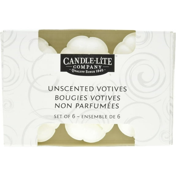Candle-lite Unscented Votive Candle - White - Single Piece