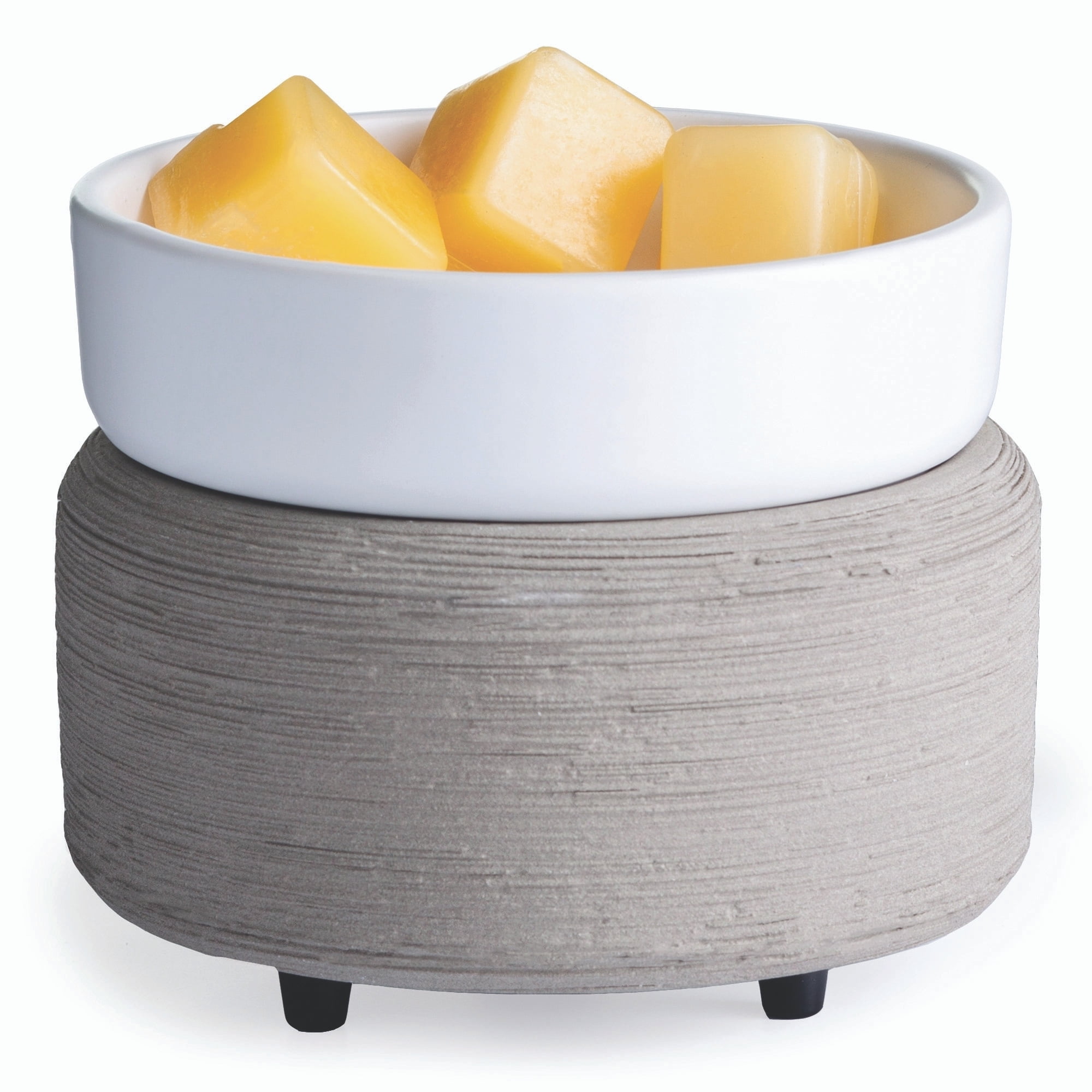 CANDLE WARMERS ETC 2in1 Candle and Fragrance Warmer, Gray Texture