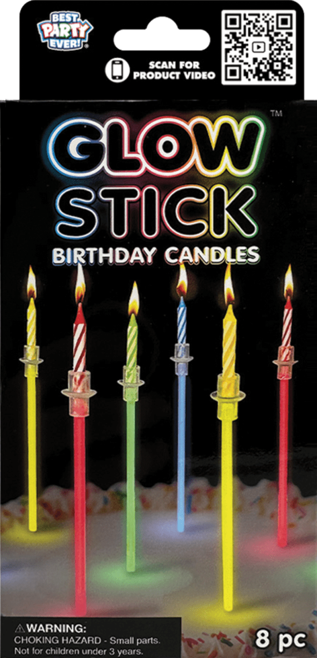 CANDLES GLOW STICKS 8 CT