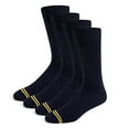 thumbnail image 1 of CANDOR AND CLASS Men's Combed Cotton (78%) Crew Socks for Men (Dark Navy Flat Knit 1PK (4 Pairs)), 1 of 7
