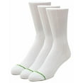 thumbnail image 1 of CANDOR AND CLASS Men's MODAL ULTRA SOFT Dress Socks, Seamless Toe, Ribbed or Flat Knit, Crew Length Socks (White Ribbed 1pk - 3 Pair), 1 of 1
