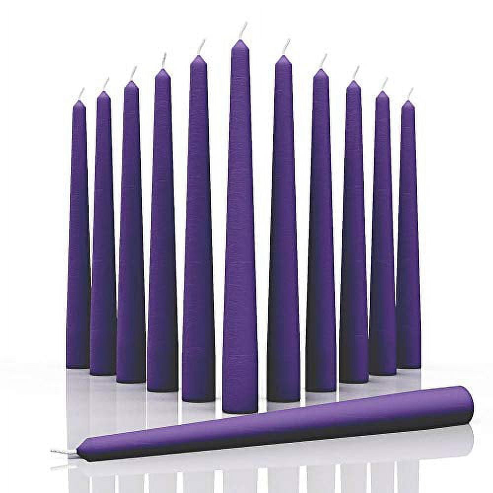 CANDWAX 10 inch Taper Candles Set of 12 Dripless Taper Candles and