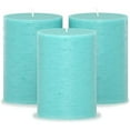 thumbnail image 1 of CANDWAX 3x4 Pillar Candles Set of 3 - Decorative Rustic Candles Unscented and No Drip Candles - Ideal as Wedding Candles or Large Candles for Home Interior - Turquoise Candles, 1 of 79