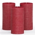 thumbnail image 1 of CANDWAX 3x6 Pillar Candles Set of 3 - Decorative Rustic Candles Unscented and No Drip Candles - Ideal as Wedding Candles or Large Candles for Home Interior - Bordeaux Candles, 1 of 79