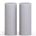 thumbnail image 1 of CANDWAX 3x8 Pillar Candle Set of 2 - Decorative Rustic Candles Unscented and No Drip Candles - Ideal as Wedding Candles or Large Candles for Home Interior - Light Gray Candles, 1 of 79