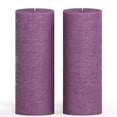 thumbnail image 1 of CANDWAX 3x8 Pillar Candle Set of 2 - Decorative Rustic Candles Unscented and No Drip Candles - Ideal as Wedding Candles or Large Candles for Home Interior - Purple Candles, 1 of 79