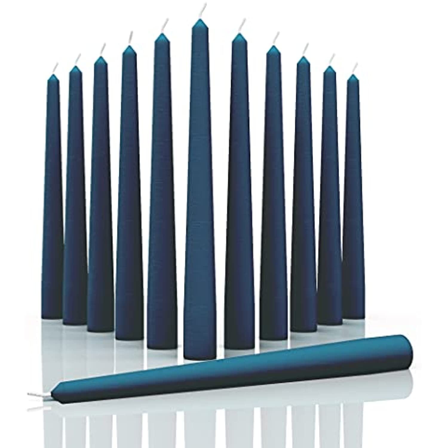 CANDWAX 8 inch Taper Candles Set of 12 Dinner Candles Dripless Tall