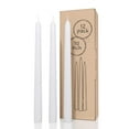 thumbnail image 1 of CANDWAX White Taper Candles 10 inch Dripless - Set of 12 Tapered Candles Ideal as Christmas Candles - Smokeless and Unscented Taper Candles Long Burning - Hand Poured Tall Candlesticks, 1 of 8