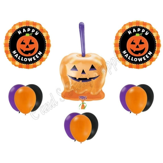 CANDY APPLE HALLOWEEN Party Balloons Decoration Supplies Trick Or Treat Pumpkin