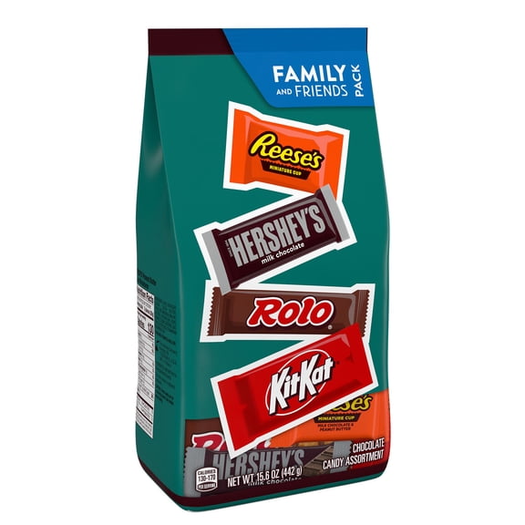 Hershey Assorted Chocolate Flavored Candy Family and Friends Pack, 15.6 oz
