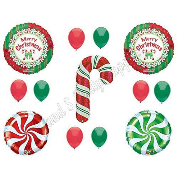 CANDY CANE CHRISTMAS Balloons Birthday party Decoration Supplies Parade Cookie Exchange