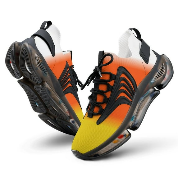 CANDY CORN Colors Ombre Walking Shoes for Men Woman Lightweight Tennis Fashion Elastic Sports Shoes Cushion Basketball Shoes