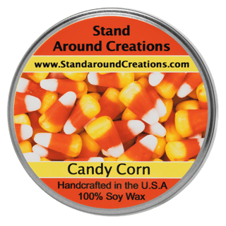 CANDY CORN TUREEN 3-OZ. ALL NATURAL SOY CANDLE