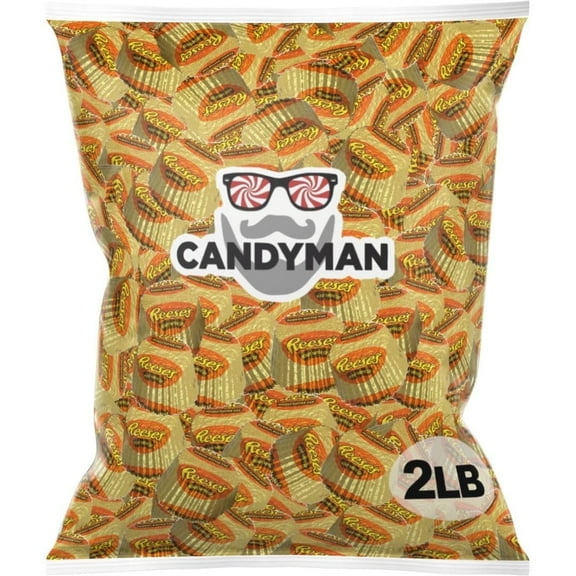 CANDYMAN (2 Lbs) Chocolate Candy Bundle of Reeses Cups Mini Chocolates Individually Wrapped Snack Variety Pack