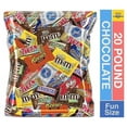 thumbnail image 1 of CANDYMAN (20 Pound) Bundle of Variety Assortment Chocolate Mix Bulk Pack M&M's Peanut, M&M's Plain, Peanut Butter Cups, Snickers, Twix, Milky Way for Chrisatmas Office Party, 1 of 6
