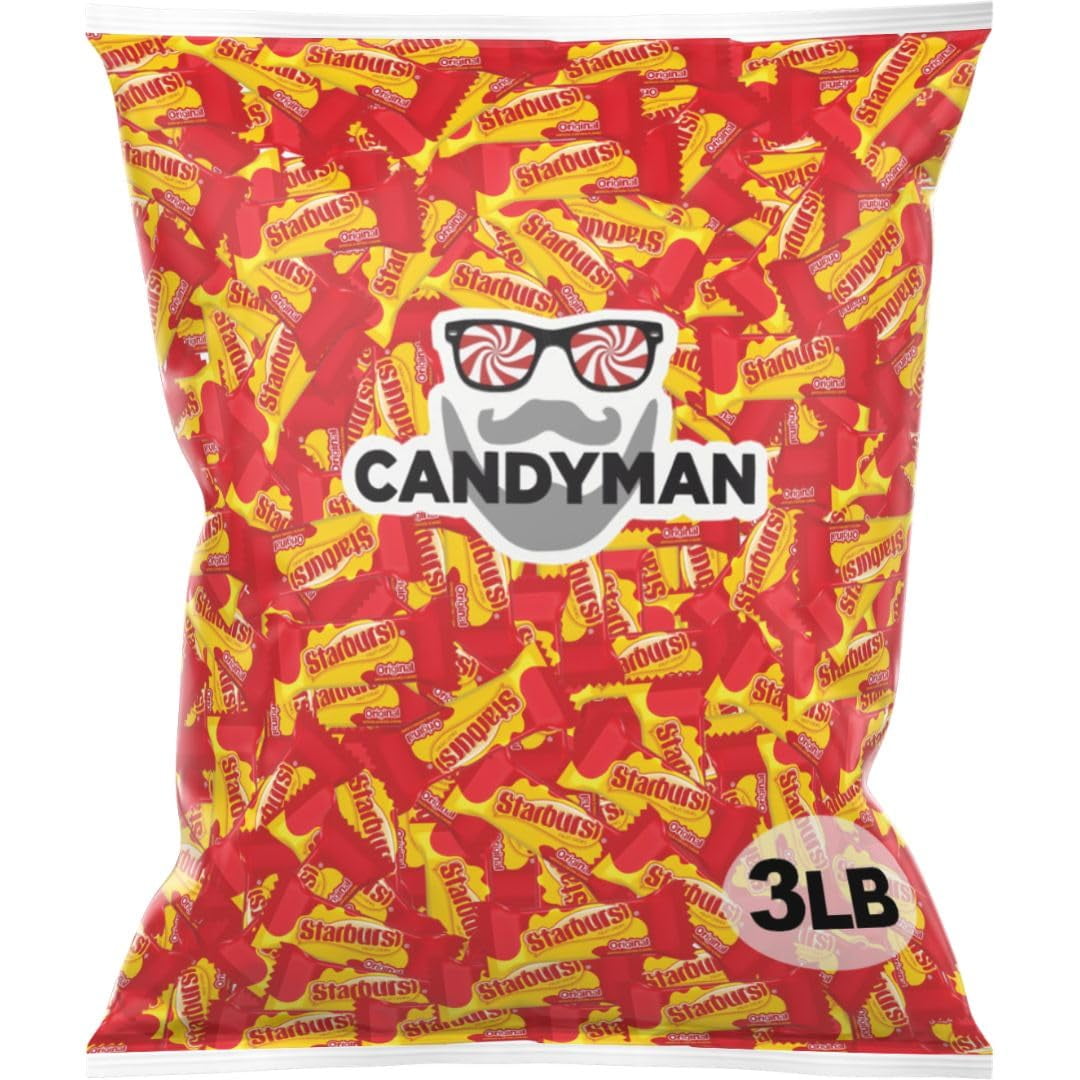 CANDYMAN 3 Pounds Bundle of Starbursts Candy Bulk, Fruit Flavored