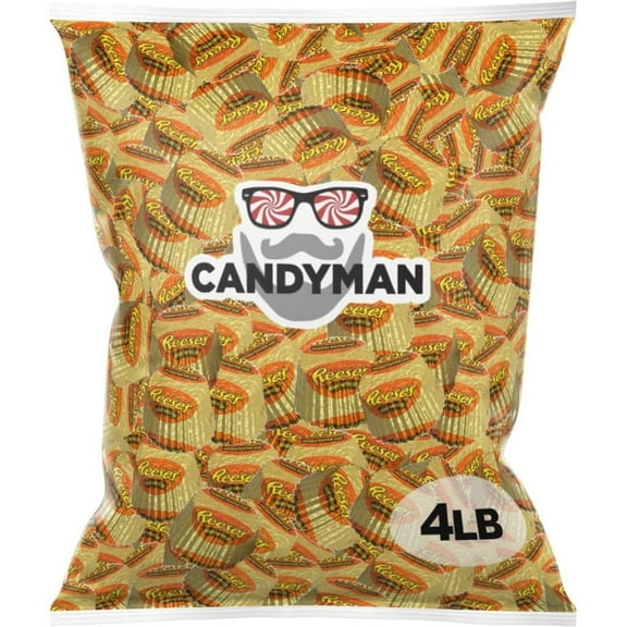 CANDYMAN (4 Lbs) Chocolate Candy Bundle of Reeses Cups Mini Chocolates Individually Wrapped Snack Variety Pack