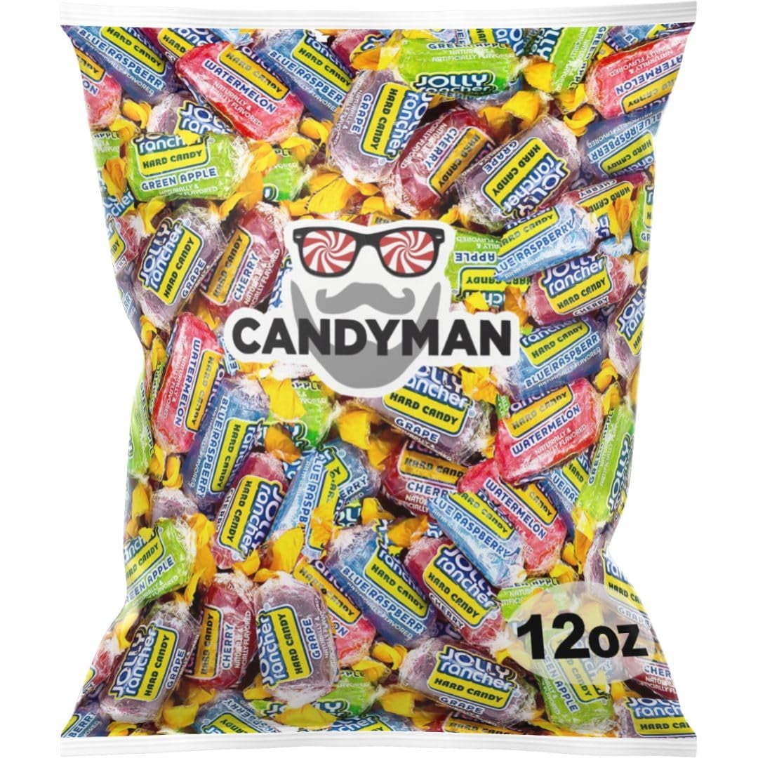 CANDYMAN Bundle of Jolly Ranchers 12 ounce Individually Wrapped Candy for Food Gifts and Goodie Bag Stuffers, Bulk Hard Candy Variety Pack