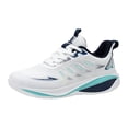 thumbnail image 1 of CANEMON Men's Breathable Mesh Lace-Up Walking Shoes, White/Navy, 6.5, 1 of 8