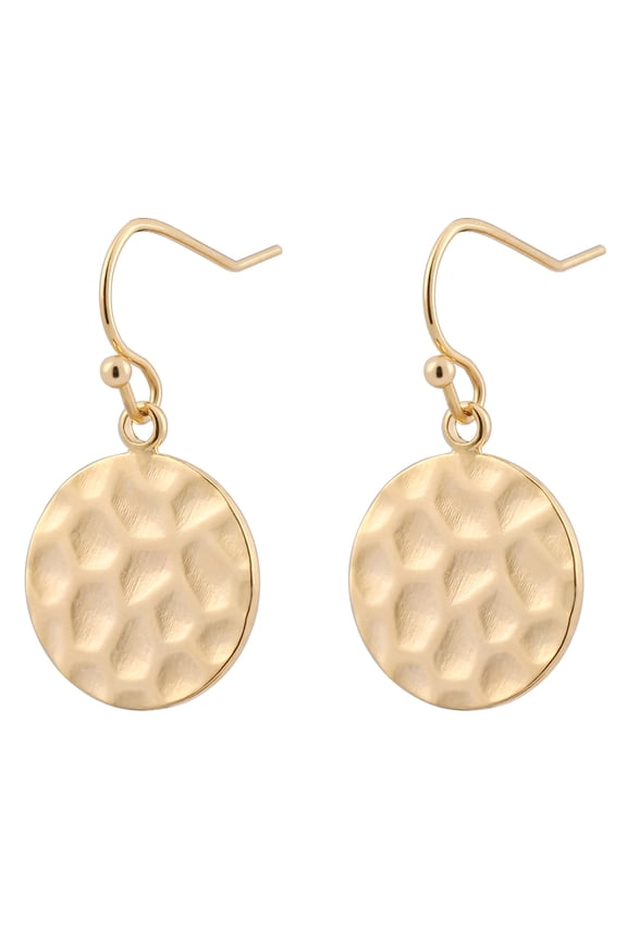 18K Gold Plated Circle Drop Earrings Small Round Hoop for Women Minimalist Jewelry for female