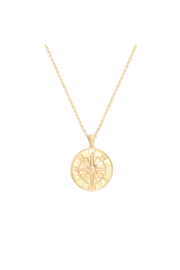 18K Gold Plated Compass Pendant Necklace for Women Dainty Sunflower Coin Necklaces for women Personalized Chain Layered jewelry 20