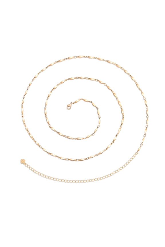 Shiny 18k Gold Plated Beach Bikini Body Chain Dainty Faceted Bar Link Belly Chain Sexy Waist Beads Trendy Geometric Summer Jewelry