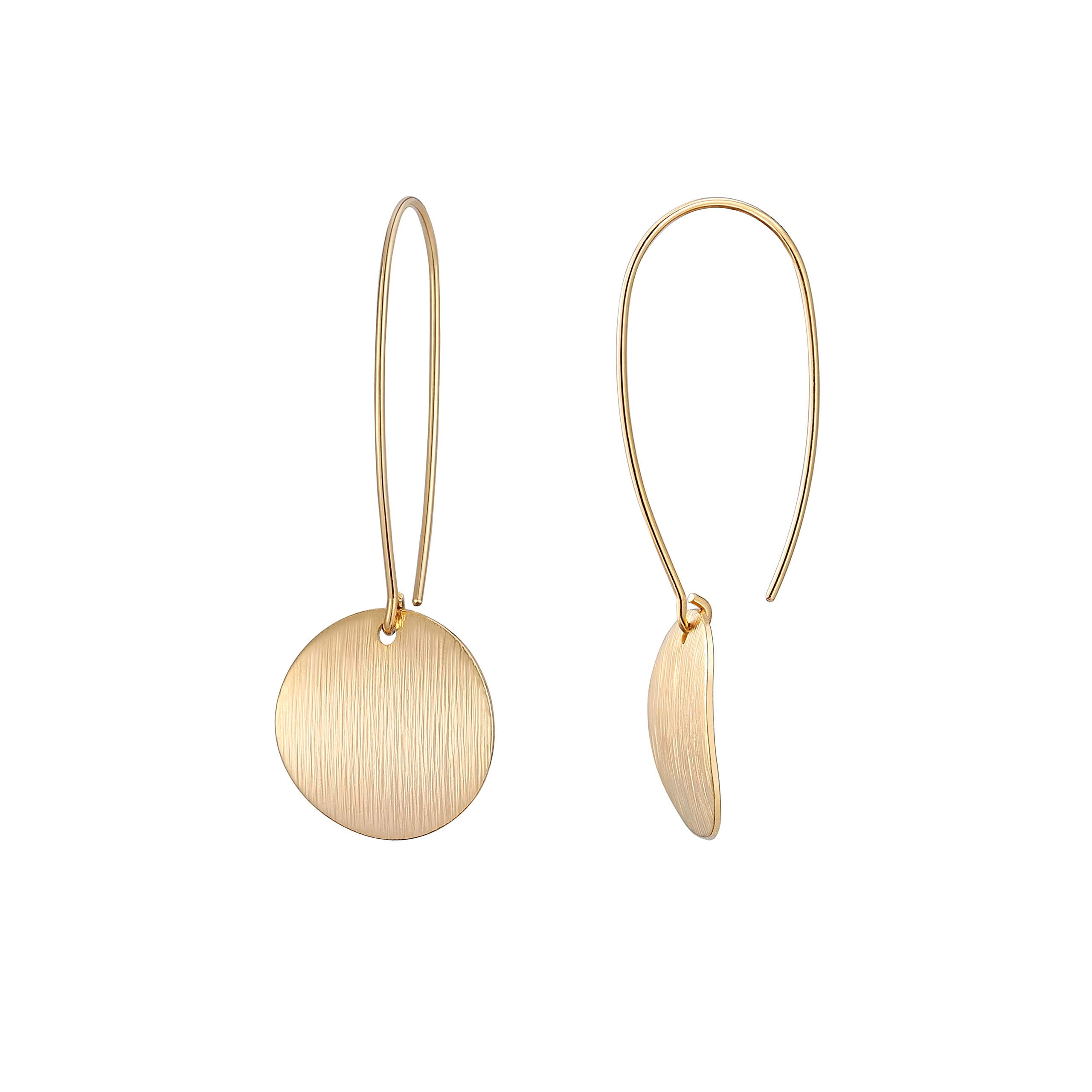 CANEVINKA Statement Long Gold Round Dangling Earrings for Women ...