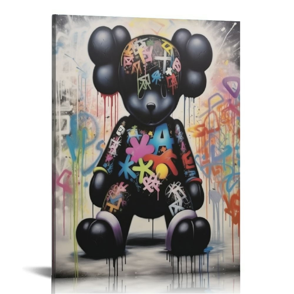 CANFLASHION Bearbrick Poster Canvas Print Poster - Walmart.com