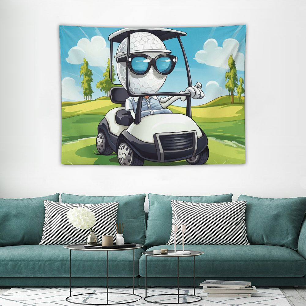 CANFLASHION Golfers Tapestry Wall Hanging Golfers Hit Sweeping Keep