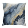 thumbnail image 1 of WENZZ  Navy Grey and Gold Marble Texture Fluid Art Throw Pillow Cover,Navy Gray Marble with Golden Veins Pillow Covers for Couch Bed Sofa,, 1 of 5