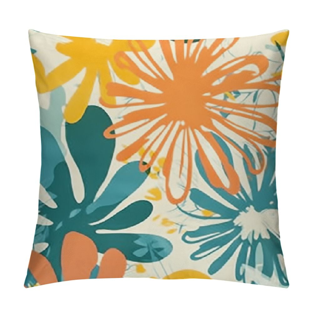 CANFLASHION Summer Palm Leaf Throw Pillow Covers Hawaiian Monstera Leaf