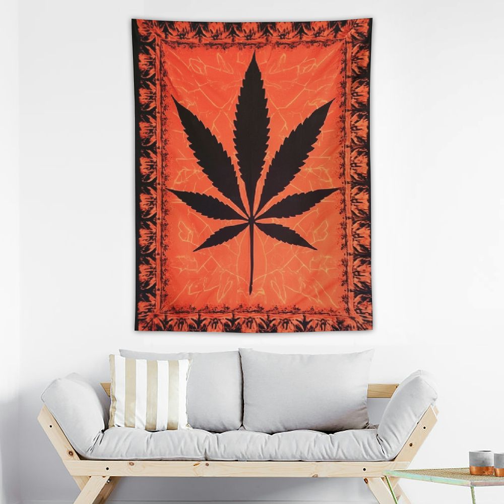 CANFLASHION Weed Tapestry Marijuana Wall Hanging leaf Poster Cannabis Hippie Decor Pot Flag