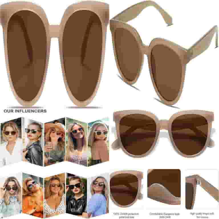 CANHWLUO Trendy and Fashionable SOJOS SJ2175 Round Polarized Women