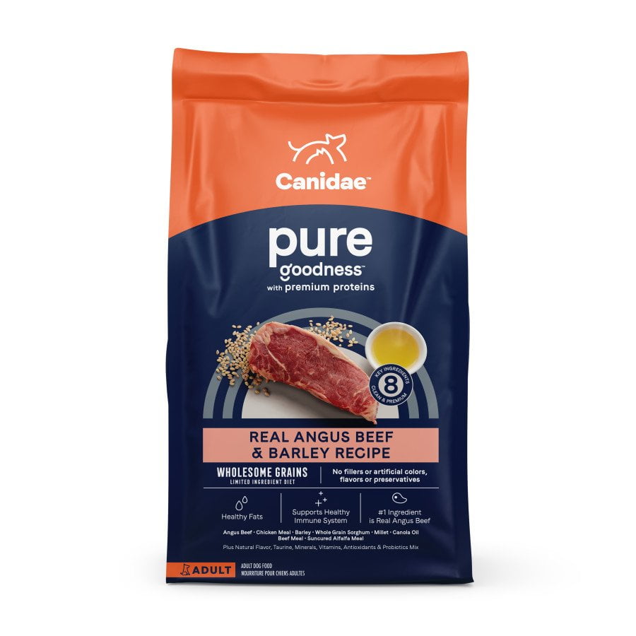 CANIDAE PURE with Wholesome Grains Dry Dog Food Beef & Barley, 24 lb