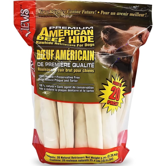 CANINE CHEWS Premium American Rawhide Dog Bones | Long Lasting Busy Bones For Dogs | 20 Count 5 lbs