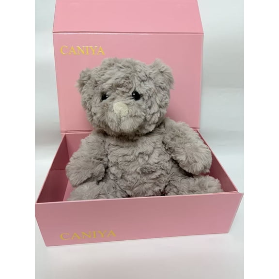 CANIYA Gray Teddy Bear Stuffed Toys, Soft Plush Bear Stuffed Animal for Adults, Cute Cuddly Plush Toy Gift for Teens on Birthday, Christmas, Valentine's Day