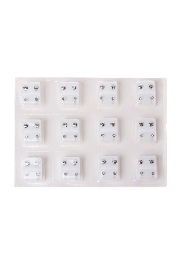 12 Pairs Ear Gun Piercing Crystals Earrings Copper 3mm CZ Studs Piercing Jewelry Ear Studs