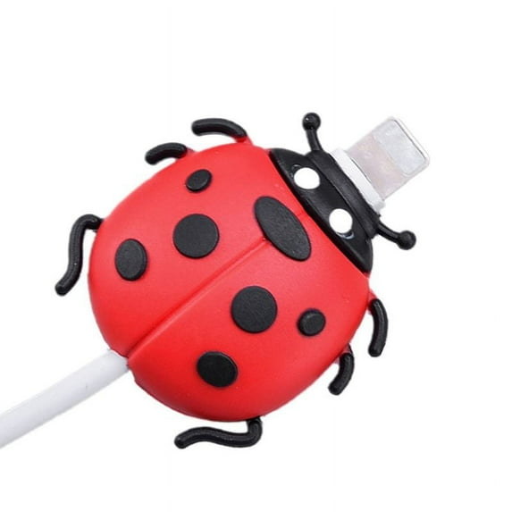 CANKER Cute Insect Shape USB Charger Cable Protective Cover Soft Silicone Data Line Wire Cord Protector For iPhone Smart Phone Connector Accessories