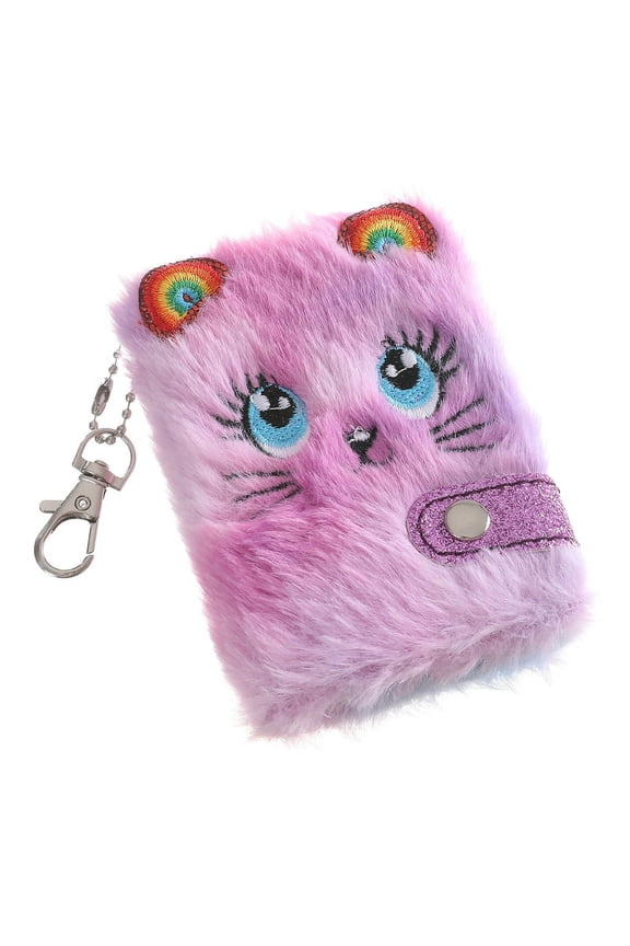 Pocket Plush Notebook Notepad with Keychain Ideal for Girl Women Writing Drawing